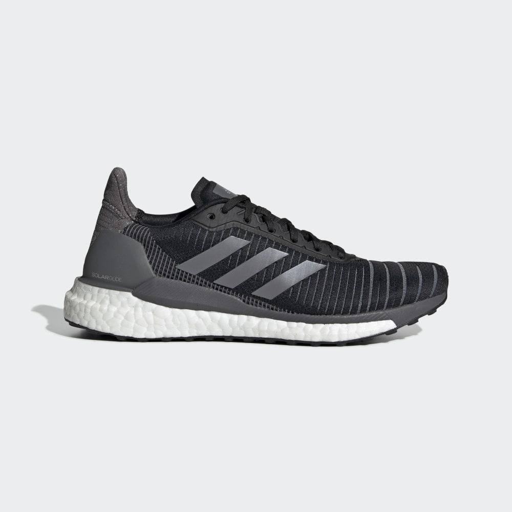 Adidas Women's Solar Glide 19 Walking Shoes Black/Grey/White Ireland F34085